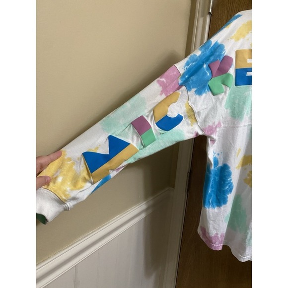 Disney Parks Spirit Jersey Mickey Mouse Tie Dye Size XL White Multicolored - Picture 14 of 16